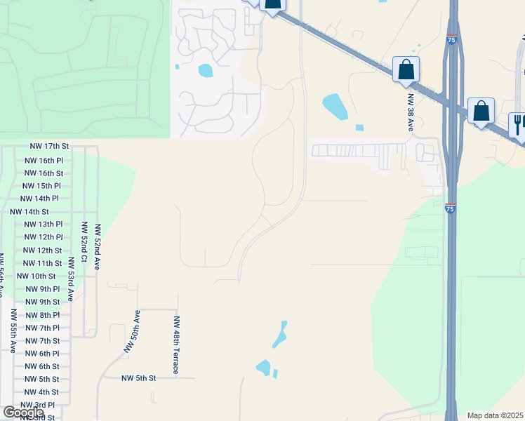 map of restaurants, bars, coffee shops, grocery stores, and more near Northwest 44th Avenue in Ocala