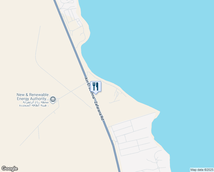 map of restaurants, bars, coffee shops, grocery stores, and more near Ain El Sokhna - Zafarana Road in Attaka