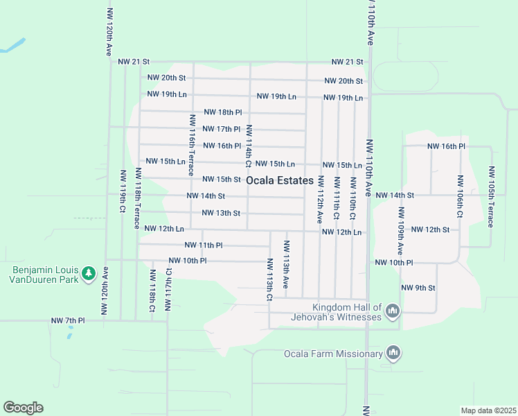map of restaurants, bars, coffee shops, grocery stores, and more near 11360 Northwest 13th Street in Ocala