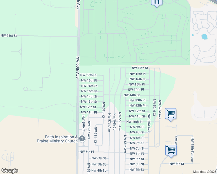 map of restaurants, bars, coffee shops, grocery stores, and more near 1420 Northwest 57th Avenue in Ocala
