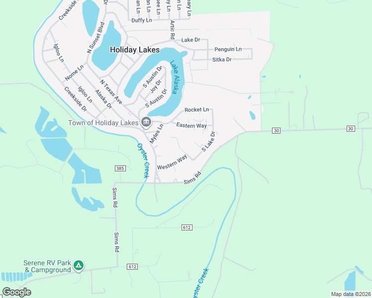 map of restaurants, bars, coffee shops, grocery stores, and more near 101 South Lake Drive in Holiday Lakes