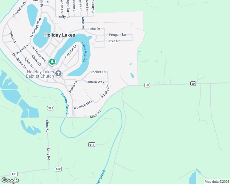 map of restaurants, bars, coffee shops, grocery stores, and more near 172 North County Road 30 in Holiday Lakes