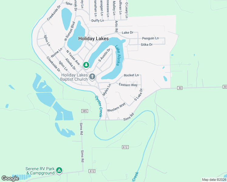 map of restaurants, bars, coffee shops, grocery stores, and more near 123 South Lake Drive in Holiday Lakes