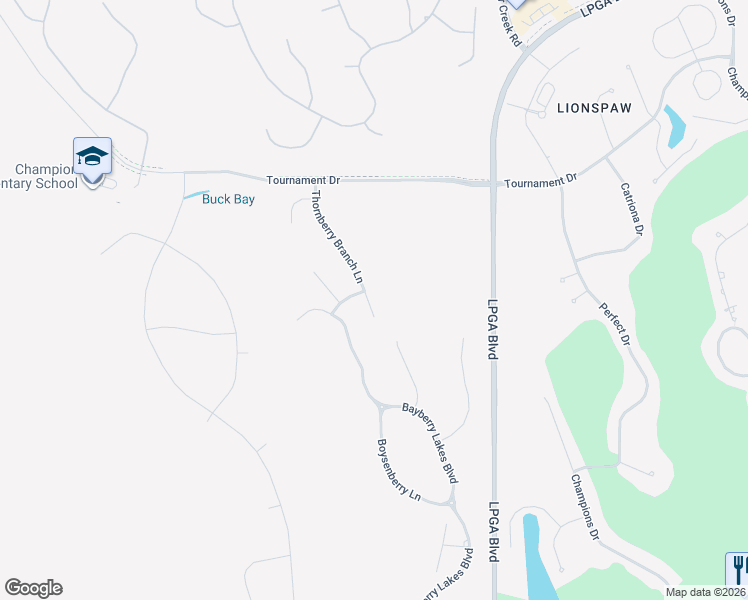 map of restaurants, bars, coffee shops, grocery stores, and more near 117 Thornberry Branch Lane in Daytona Beach