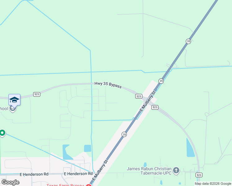 map of restaurants, bars, coffee shops, grocery stores, and more near 17227 Highway 35 Bypass in Angleton