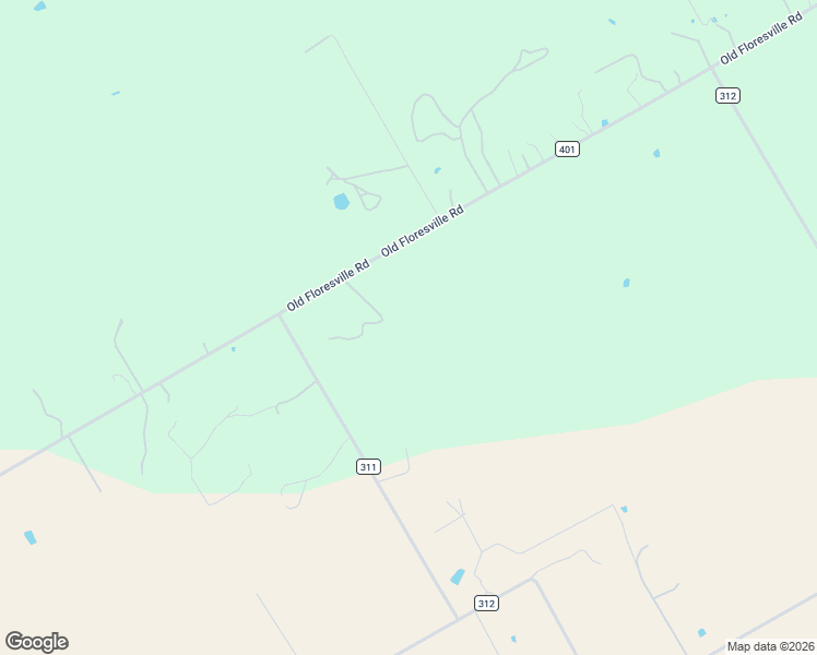 map of restaurants, bars, coffee shops, grocery stores, and more near 8198 County Road 401 in Floresville