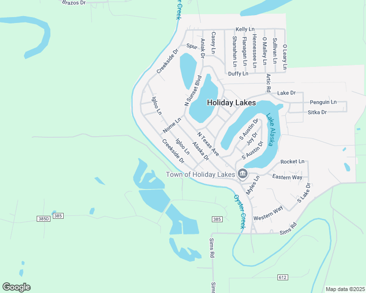 map of restaurants, bars, coffee shops, grocery stores, and more near 324 Igloo Lane in Holiday Lakes