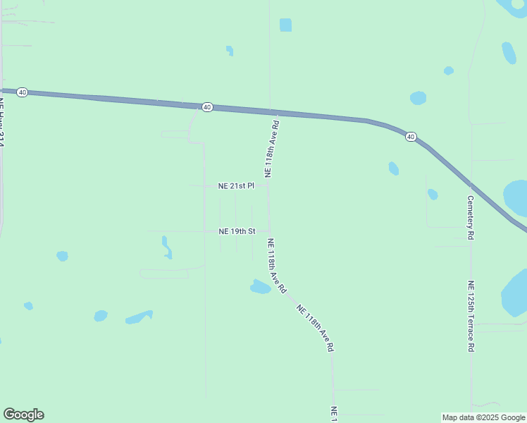 map of restaurants, bars, coffee shops, grocery stores, and more near 2018 Northeast 118th Avenue Road in Silver Springs