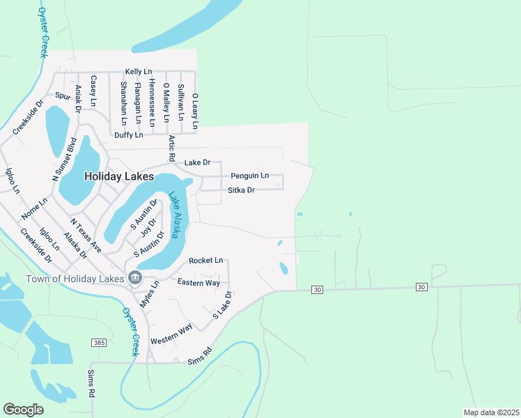 map of restaurants, bars, coffee shops, grocery stores, and more near 224 Eskimo Path in Holiday Lakes