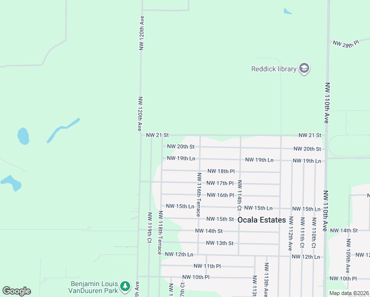 map of restaurants, bars, coffee shops, grocery stores, and more near 11760 Northwest 20th Street in Ocala