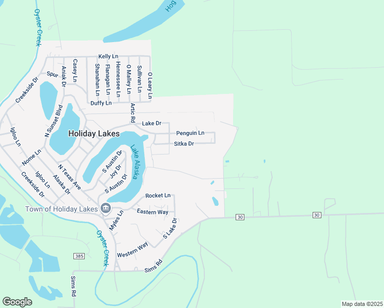 map of restaurants, bars, coffee shops, grocery stores, and more near 224 Eskimo Path in Holiday Lakes