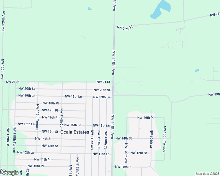 map of restaurants, bars, coffee shops, grocery stores, and more near 11015 Northwest 20th Street in Ocala