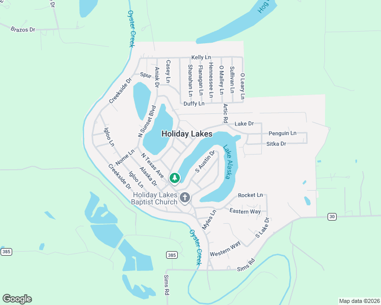 map of restaurants, bars, coffee shops, grocery stores, and more near 201 Lake Drive in Holiday Lakes