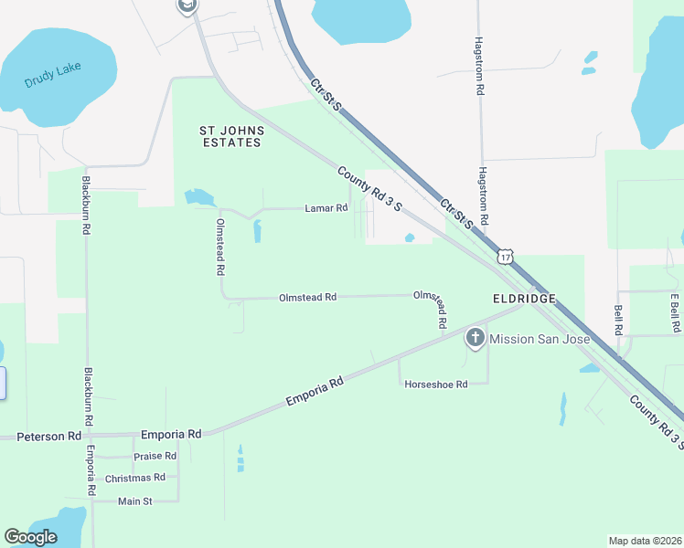 map of restaurants, bars, coffee shops, grocery stores, and more near 260 Olmstead Road in Pierson