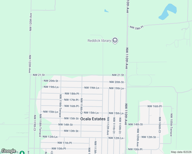map of restaurants, bars, coffee shops, grocery stores, and more near 11300 Northwest 20th Street in Ocala