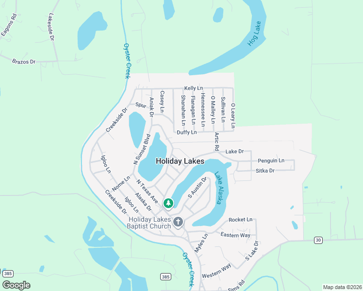 map of restaurants, bars, coffee shops, grocery stores, and more near 103 Marshall And Sunset in Holiday Lakes