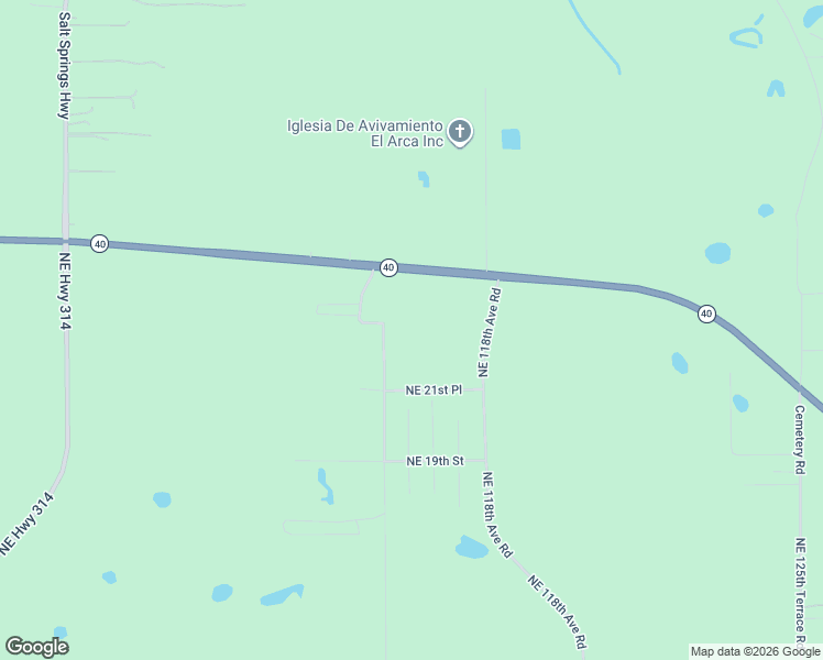 map of restaurants, bars, coffee shops, grocery stores, and more near 2361 Northeast 115th Avenue in Silver Springs