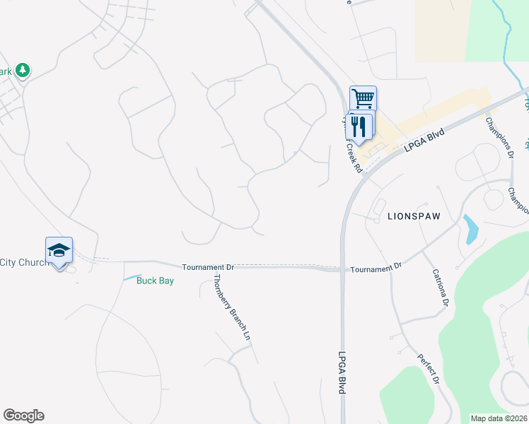 map of restaurants, bars, coffee shops, grocery stores, and more near 114 Coral Reef Way in Daytona Beach