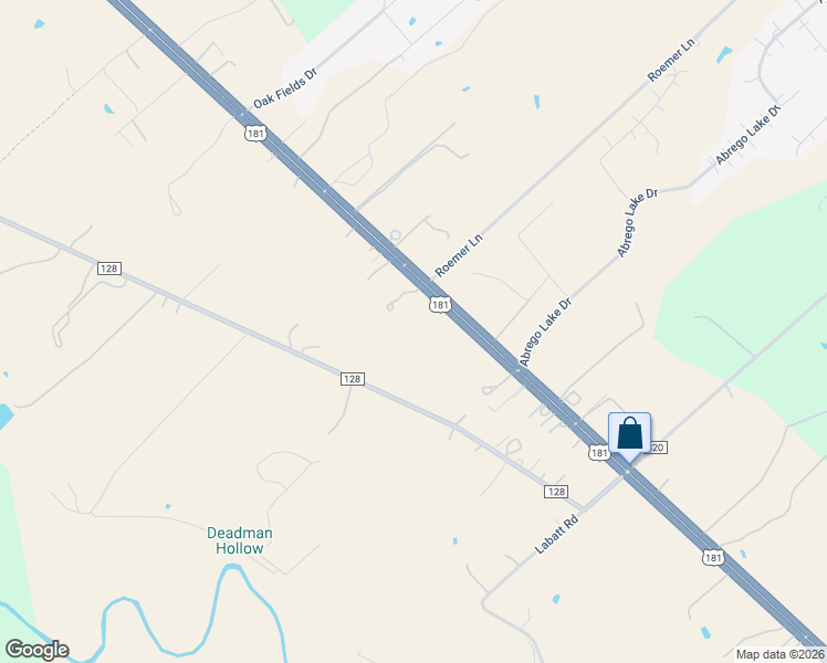 map of restaurants, bars, coffee shops, grocery stores, and more near 5225 U.S. 181 in Floresville