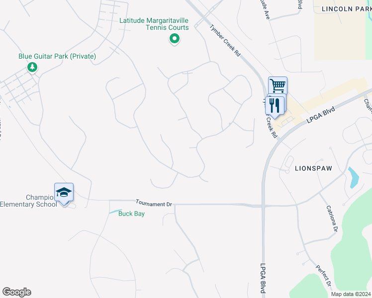 map of restaurants, bars, coffee shops, grocery stores, and more near 119 Flip Flop Court in Daytona Beach
