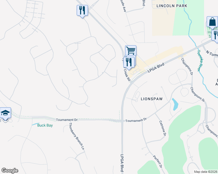 map of restaurants, bars, coffee shops, grocery stores, and more near 399 Tiki Ter in Daytona Beach