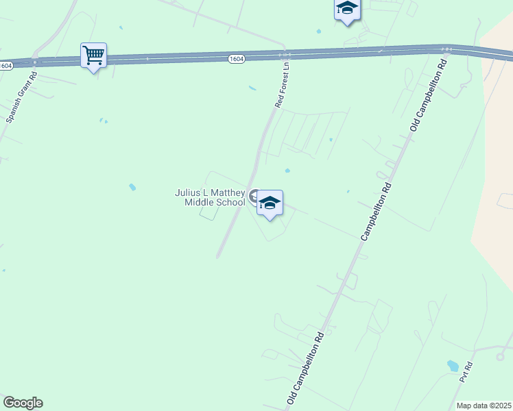 map of restaurants, bars, coffee shops, grocery stores, and more near 23050 Red Forest Lane in San Antonio