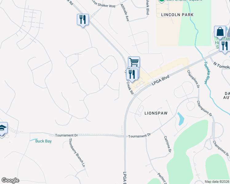 map of restaurants, bars, coffee shops, grocery stores, and more near 212 Saint Somewhere Drive in Daytona Beach