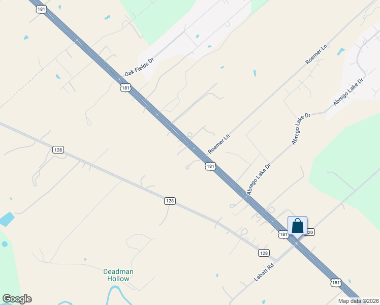 map of restaurants, bars, coffee shops, grocery stores, and more near 5375 U.S. 181 in Floresville