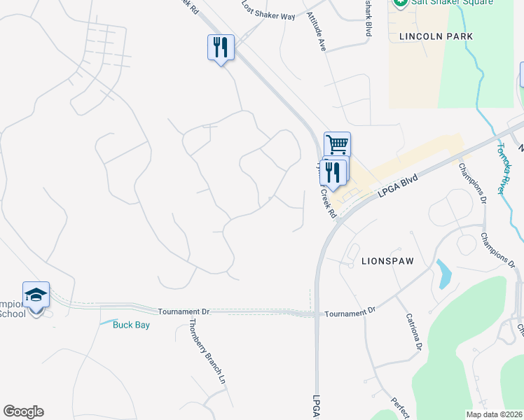 map of restaurants, bars, coffee shops, grocery stores, and more near 198 Coral Reef Way in Daytona Beach