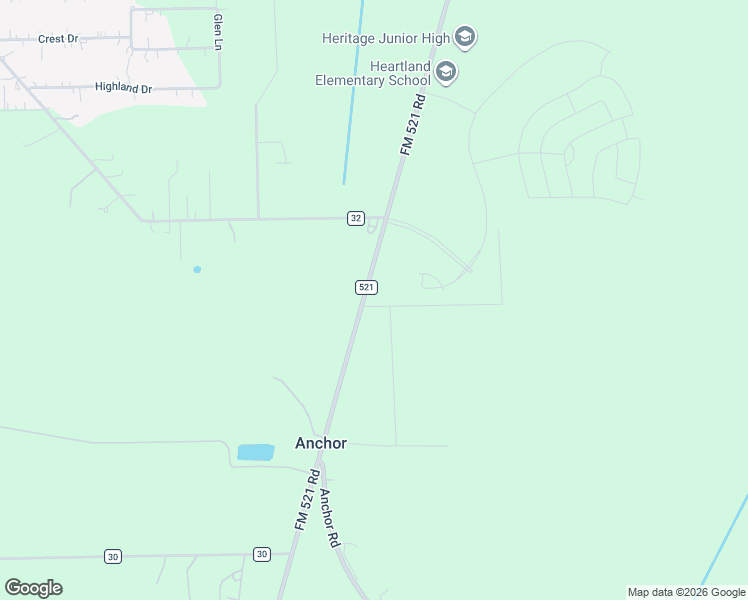 map of restaurants, bars, coffee shops, grocery stores, and more near 26579 FM 521 Road in Angleton