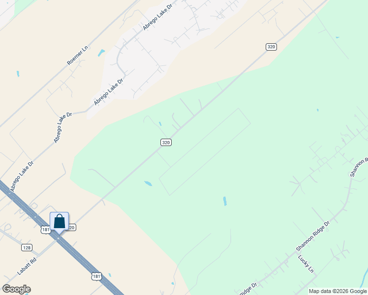 map of restaurants, bars, coffee shops, grocery stores, and more near 520 County Road 320 in Floresville