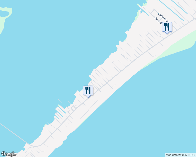 map of restaurants, bars, coffee shops, grocery stores, and more near 134 Pete's Wharf Lane in Grand Isle