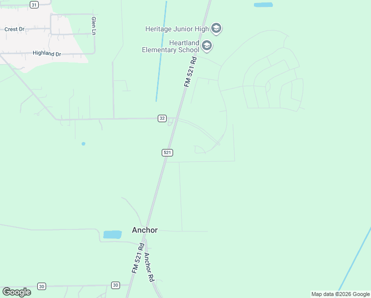 map of restaurants, bars, coffee shops, grocery stores, and more near FM 521 Road in Angleton