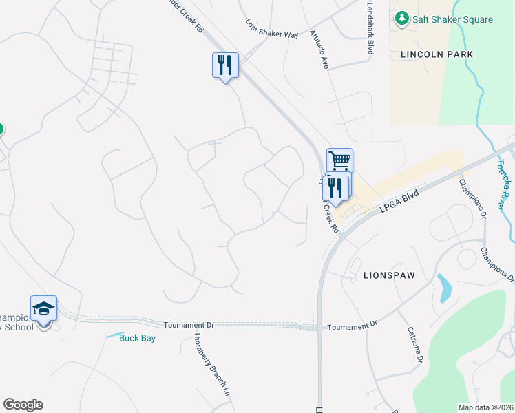 map of restaurants, bars, coffee shops, grocery stores, and more near 198 Coral Reef Way in Daytona Beach