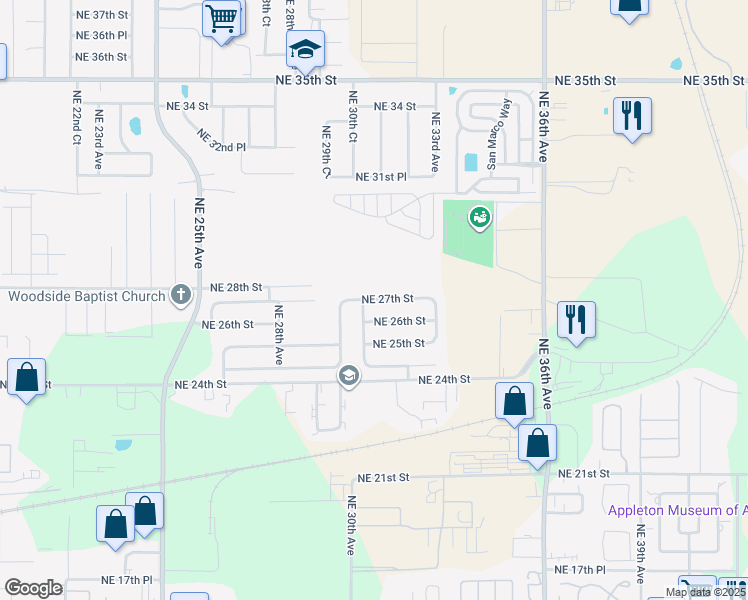 map of restaurants, bars, coffee shops, grocery stores, and more near 3010 Northeast 27th Street in Ocala