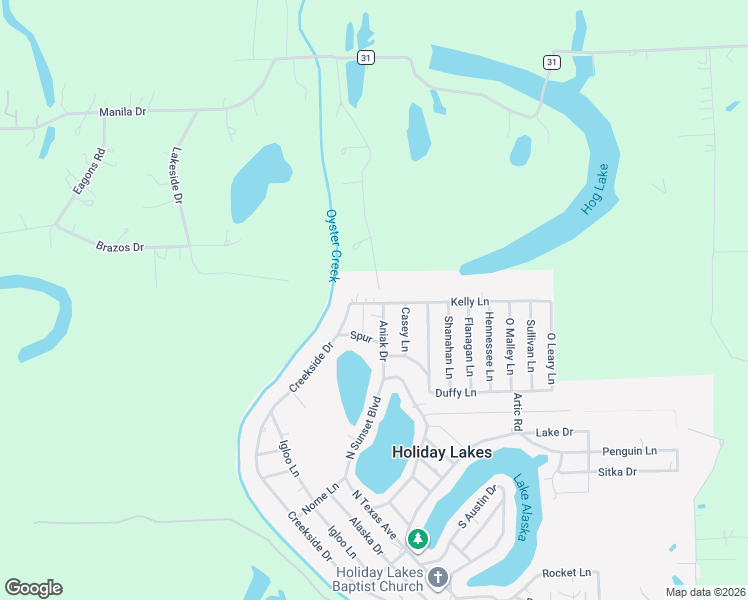 map of restaurants, bars, coffee shops, grocery stores, and more near 610 Kelly Lane in Angleton