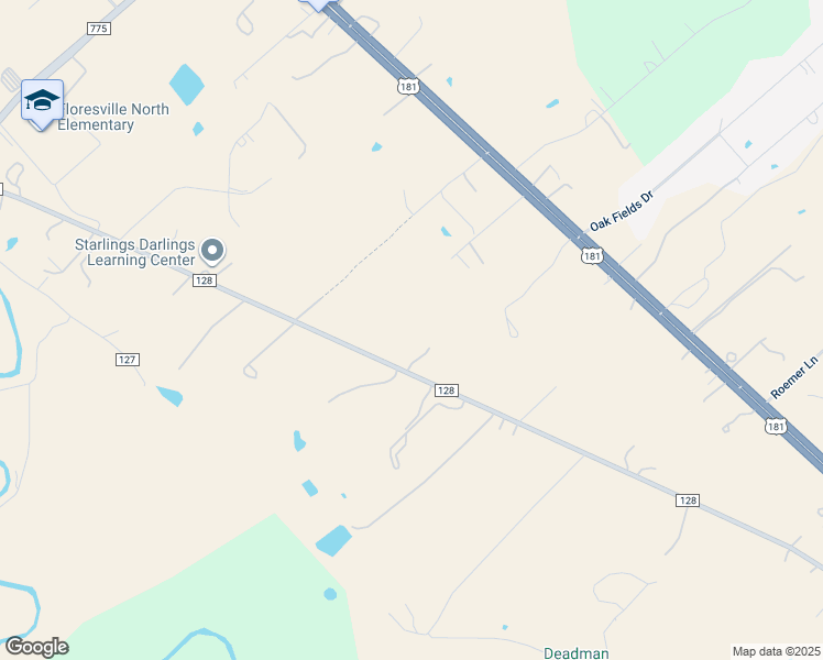 map of restaurants, bars, coffee shops, grocery stores, and more near 1352 County Road 128 in Floresville
