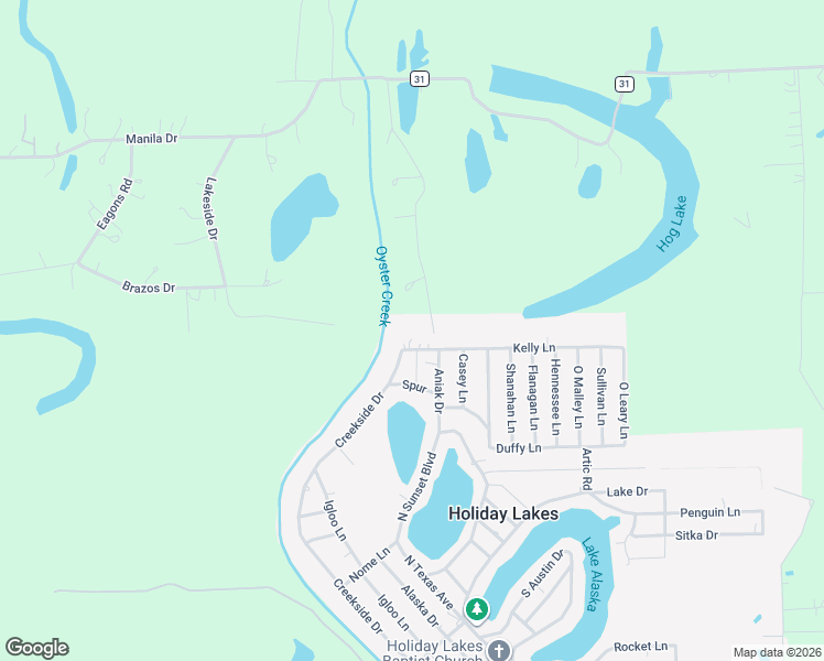 map of restaurants, bars, coffee shops, grocery stores, and more near 610 Kelly Lane in Angleton