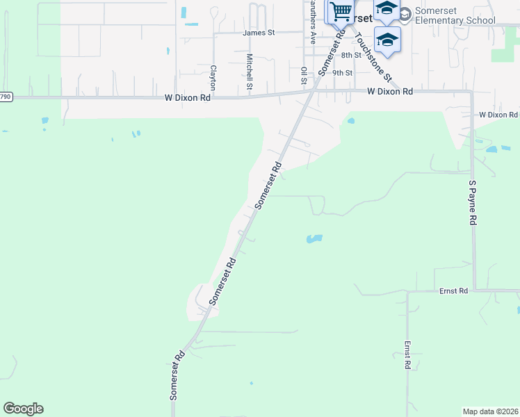 map of restaurants, bars, coffee shops, grocery stores, and more near 13676 Somerset Road in Von Ormy