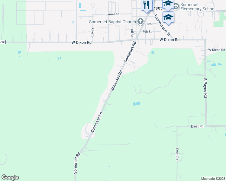 map of restaurants, bars, coffee shops, grocery stores, and more near 13676 Somerset Road in Von Ormy