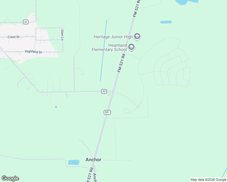 map of restaurants, bars, coffee shops, grocery stores, and more near 25799 Farm to Market 521 in Angleton