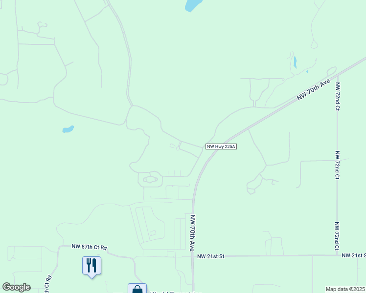 map of restaurants, bars, coffee shops, grocery stores, and more near 8057 Northwest 28th Street in Ocala
