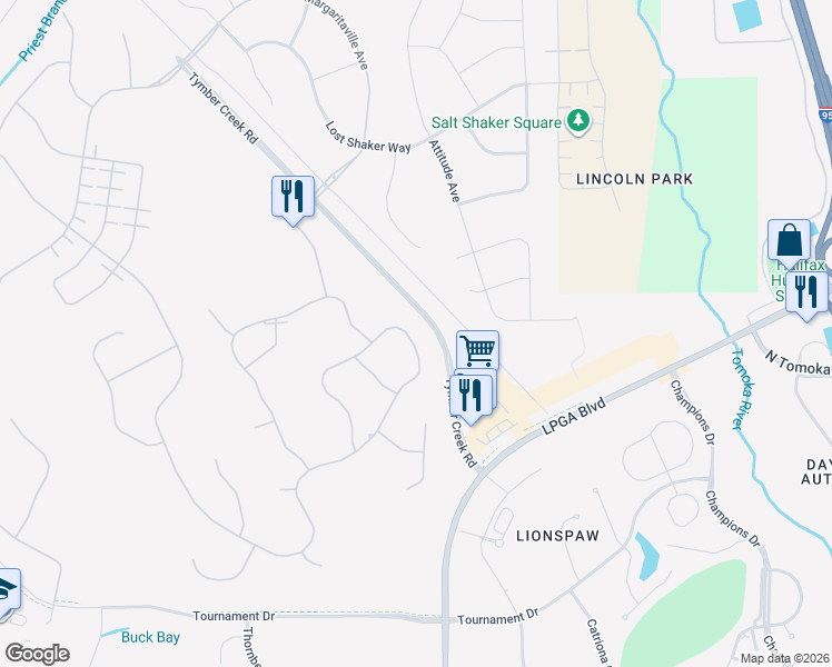 map of restaurants, bars, coffee shops, grocery stores, and more near 319 Coral Reef Way in Daytona Beach