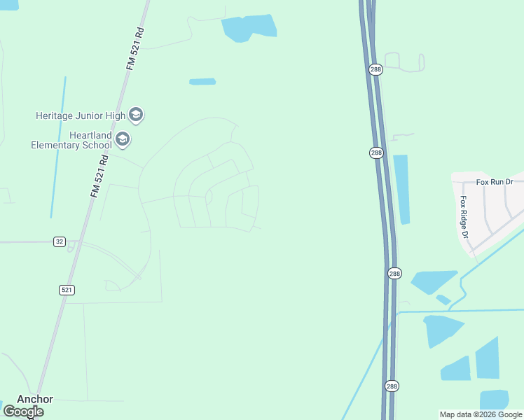 map of restaurants, bars, coffee shops, grocery stores, and more near State Highway 288 in Angleton