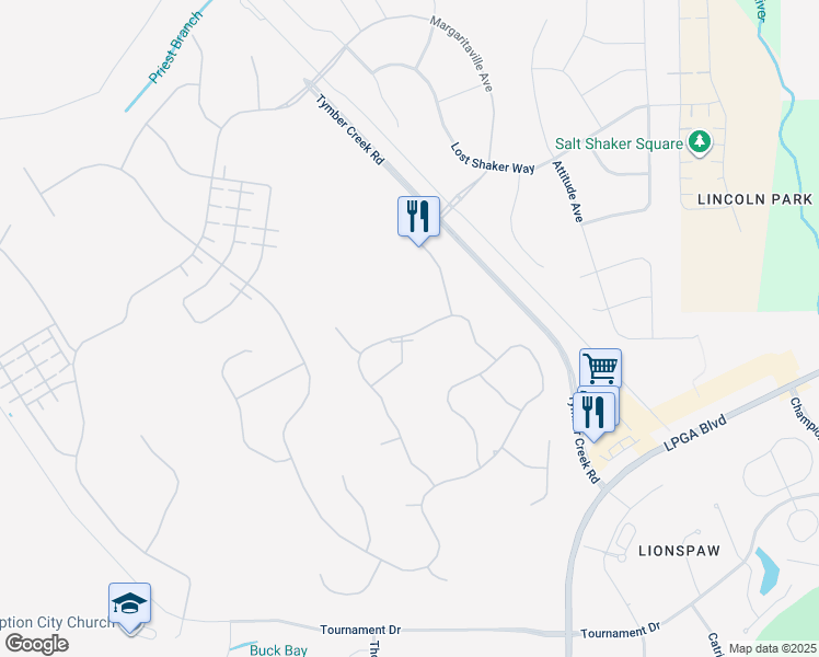 map of restaurants, bars, coffee shops, grocery stores, and more near 249 Island Breeze Avenue in Daytona Beach