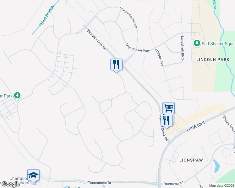 map of restaurants, bars, coffee shops, grocery stores, and more near 249 Island Breeze Avenue in Daytona Beach