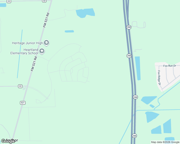 map of restaurants, bars, coffee shops, grocery stores, and more near State Highway 288 in Angleton