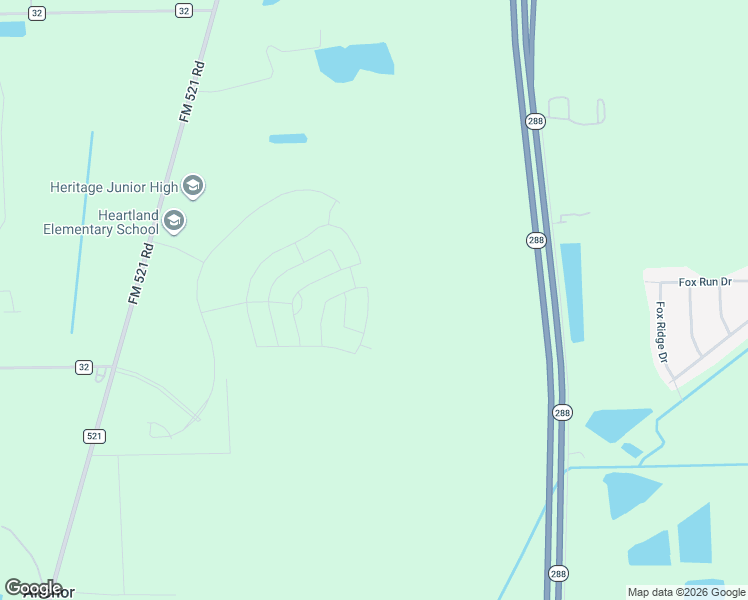 map of restaurants, bars, coffee shops, grocery stores, and more near 23603 State Highway 288 in Angleton