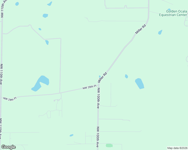 map of restaurants, bars, coffee shops, grocery stores, and more near 3030 Miller Road in Ocala