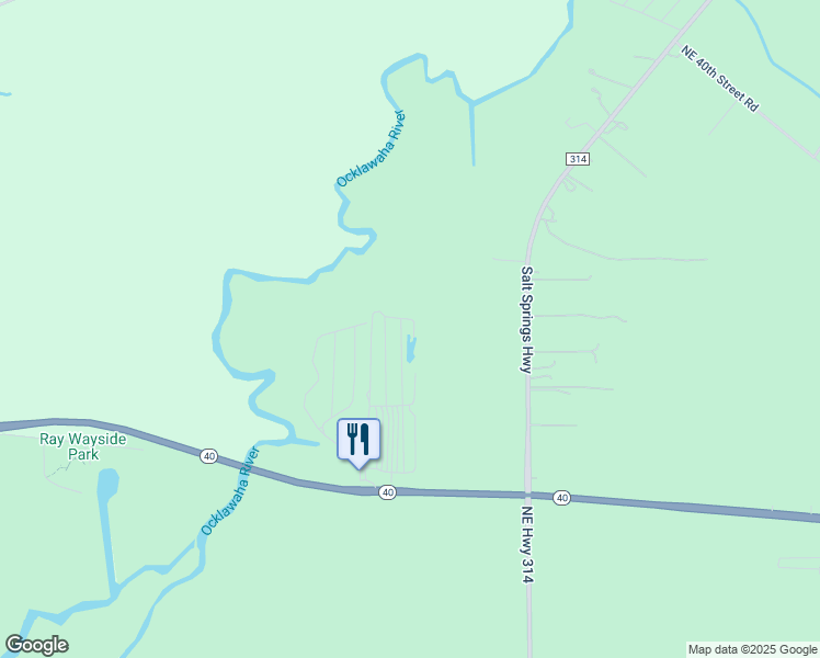 map of restaurants, bars, coffee shops, grocery stores, and more near 3330 Northeast 102nd Avenue Road in Silver Springs